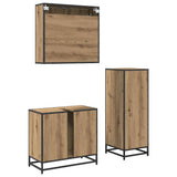 Bathroom Furniture Set 3 pcs Artisan Oak Engineered Wood 3402445