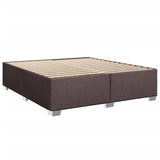 Box Spring Bed with Mattress Dark Brown 180x200 cm Fabric 3285984