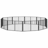 Dog Gate 10 pcs Black 100 x 60 cm Galvanised Steel 892000