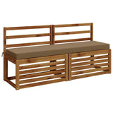 2-Piece Bench Cushions SOEST 2 pcs 100% Polyester Taupe 949829