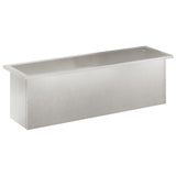 Garden Planter with LED Silver 30 x 100 x 30 cm Stainless Steel 8008120