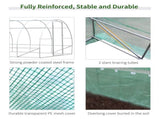 Large Polytunnel Walk In Greenhouse, Plant Gardening Tunnel Green House with Metal Hinged Door, T3398P313652