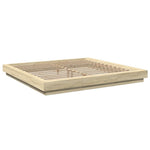 Bed Frame with LED Lights without Mattress Sonoma Oak 180x200cm 3281079