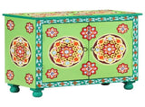 Hand Painted Sideboard Multicolour 70x35x60 cm Solid Mango Wood 321664