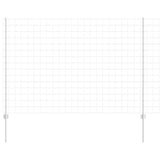 Euro Fence with Post 10 x 1.6 m Galvanised Steel Silver Mesh 3336183