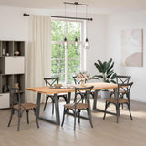 Dining Table Legs V-Shape 3 pcs Anthracite 100x cm Steel 4012598