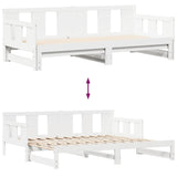 Daybed with Trundle and Drawers without Mattress White 90x200 cm 3302226