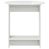 Side Table High Gloss White 50 x 39,5 x 55 cm Engineered Wood 899856