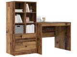 Desk with Drawer with Shelf with Storage 2 pcs Old Wood 3337351