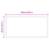LED Bathroom Mirror Transparent 100 x 50 cm Tempered Glass 42045823