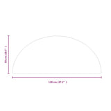 Fireplace Glass Plate Half Round 1200x500 mm 324113