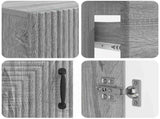 3 Piece Bathroom Cabinet Set HAARLEM Grey Sonoma 3417780