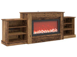 Electric Fireplace Old Wood 140 x 30 x 67 cm Engineered wood 8021149