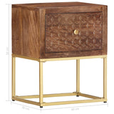 ZNTS Bedside Cabinet 40x30x50 cm Solid Mango Wood 286554