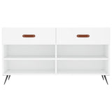 Shoe Bench White 102x35x55 cm Engineered Wood 829708