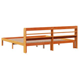 Bed Frame without Mattress Wax Brown 180x200 cm Super King Solid Wood Pine 3306809