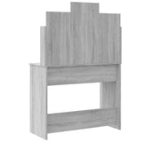 Dressing Table with LED Lights Grey Sonoma 96x40x142 cm 837898