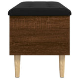 Storage Bench Brown Oak 102x42x46 cm Engineered Wood 835088