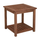 ZNTS Square Wood Side Table Carbonized Color 67801241