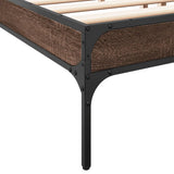 Bed Frame without Mattress Brown Oak 200x200 cm 845000