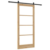 Sliding Door ORKDAL Natural and Black 93 x 211 cm 3331841
