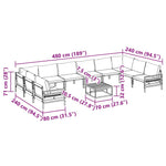 Garden Sofa Set Anthracite Steel 3379017