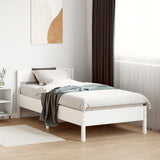 Bed Frame without Mattress White 75x190 cm Small Single Solid Wood Pine 842783