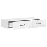 Wall-Mounted Side Table High Gloss White 87.5 x 34.5 x 17 cm 898669