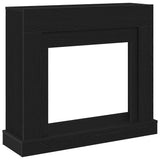 Fireplace Surround Black Oak 100x30x87.5 cm Engineered Wood 865981