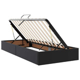 Storage Bed with Headboard Black 90 x 190 cm Faux leather 3369965