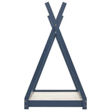 Kids Bed Frame Grey Solid Pine Wood 90x200 cm 283363