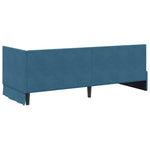 Corner Bed Frame with Headboard Blue 80 x 200 cm Velvet 42016286