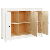 ZNTS Sideboard White 100x35x74 cm Solid Wood Pine 814560