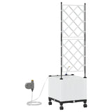 Garden Planter with Irrigation&Wheels White 40 x 40 x 148 cm PP 3422953