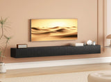 180cm Floating TV Stand, Wall Mount TV Unit with Cable Management Hole, Fits up to 72" TV, Black T3398P555839