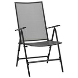 Garden Dining Set 9 pcs Anthracite Powder-coated Steel 3378815
