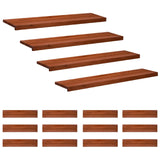 Stair Treads 16 pcs 110 x 25 x 2 cm Brown Solid Beech Wood 3446440