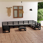 ZNTS 11 Piece Garden Lounge Set Solid Pinewood 3076278