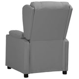 Recliner Chair Grey Faux Leather 339072