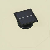 Wall-mounted Garden Parasol with LEDs 300 cm Sand 312522