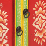 Hand Painted Sideboard 54x30x74 cm Solid Wood Mango 352053