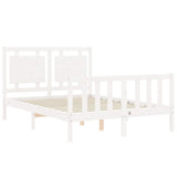Bed Frame without Mattress White 120x200 cm Solid Wood Pine 3192162