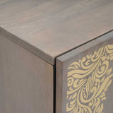 Sink cabinet with Storage Grey 62 x 33 x 58 cm Solid Mango Wood 4018791