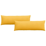 Sofa Pillows 2 pcs Light Yellow 120 x 40 cm Corduroy Fabric 42013823