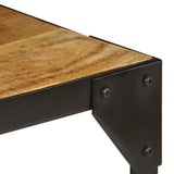 Coffee Table Solid Rough Mango Wood and Steel 110 cm 246631