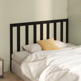 ZNTS Bed Headboard Black 156x4x100 cm Solid Wood Pine 817699