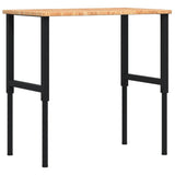 Workbench Light Brown 100x60x cm Solid Wood Oak Rectangular 3309680