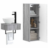 Bathroom Furniture Set 2 pcs Grey Sonoma 33 x 34.5 x 100 cm 3406099