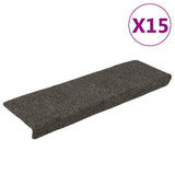 Stair Mats Self-adhesive 15 pcs 65x21x4 cm Anthracite Rectangular Edge 326189