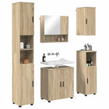 Bathroom Furniture Set 5 pcs Sonoma Oak Engineered wood & Metal 3392985